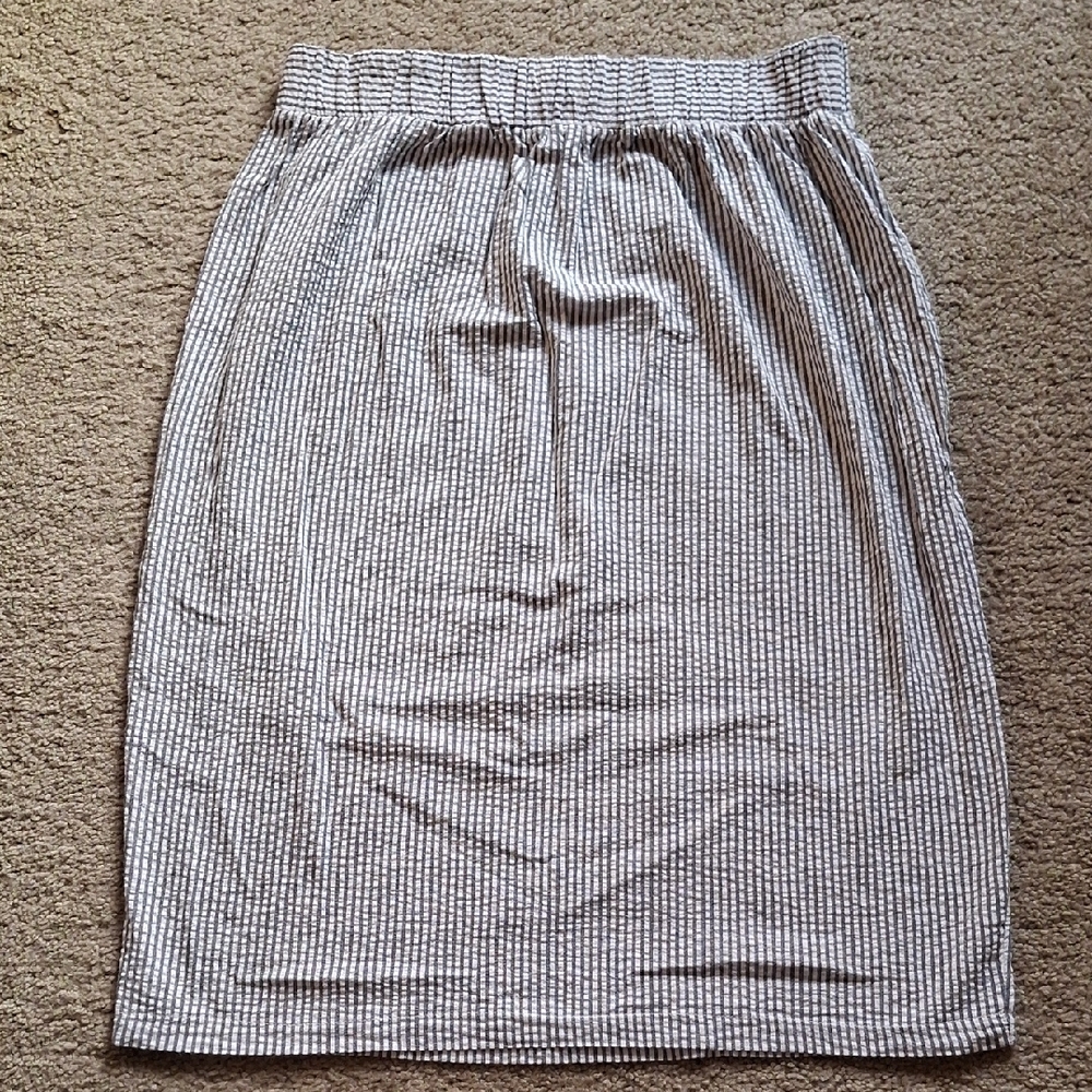 DownEast Classic Striped Pencil Skirt
